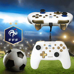 Manette de jeu FFF Konix - Blanc