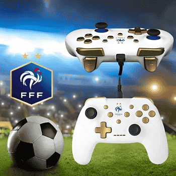 Manette de jeu FFF Konix - Blanc