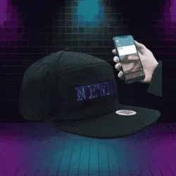 Casquette Connectée Affichage LED Personnalisable