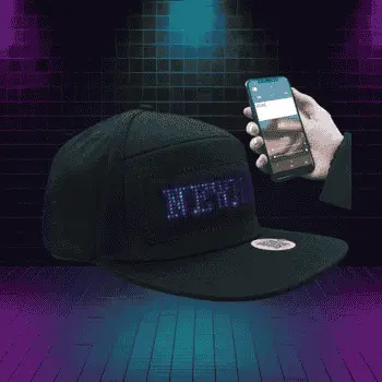 Casquette Connectée Affichage LED Personnalisable
