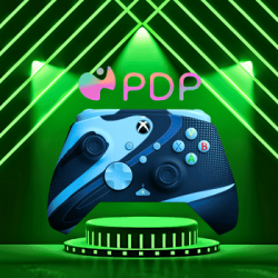 Manette filaire Xbox PDP Rematch Glow Blue Tide