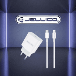 JELLICO - Adaptateur secteur USB-C avec câble USB-C/Lightning