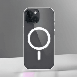 Housse-coque silicone MAGSAFE transparent iPhone 15 Pro