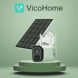 Caméra IP VicoHome 4Mpx WiFi avec Panneau Solaire 5W